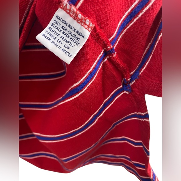 Ralph Lauren Vintage Polo Sz XL Red Striped Short Sleeve Shirt - Picture 10 of 10